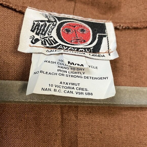 Vintage Ay Ay Mut William Good Salish Original Bear Dancer Robe Duster BC Canada - Picture 5 of 10